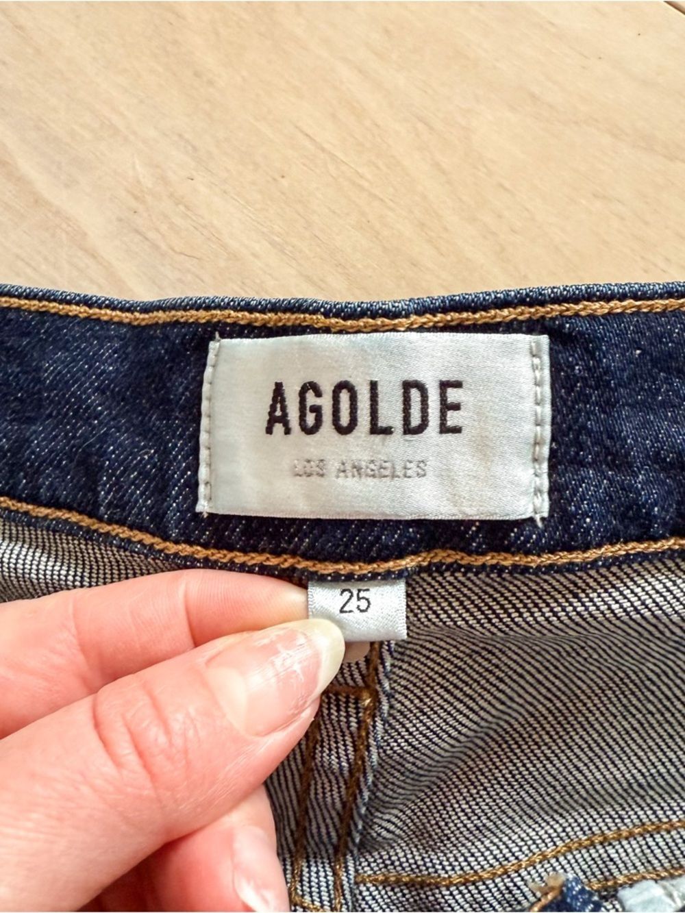 AGOLDE Pinch Waist High Rise Skinny Jeans Size 25 Dark Wash - Picture 7 of 9